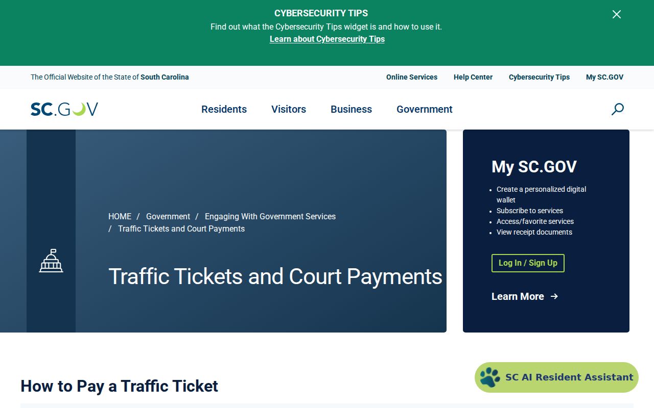 Greenwood County traffic warrant records: South Carolina ticket payment instructions