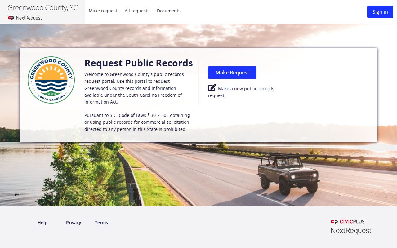 Greenwood County active warrant records: county public-records portal
